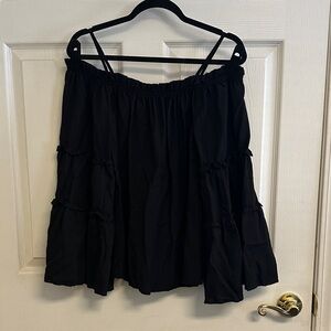 Black Off-Shoulder Women's Top